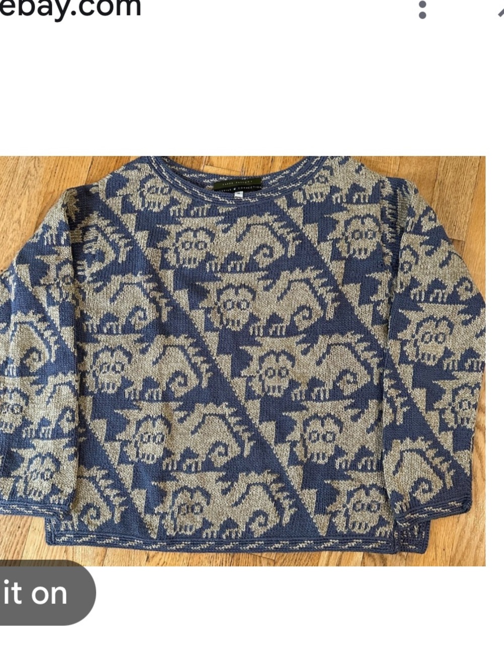 Peruvian Connection/ Kaffe Fassett Geometric Crewneck Sweater
